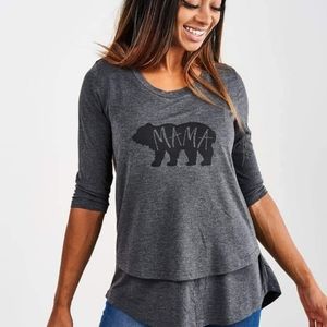 Latched Mama 3/4 Sleeve Scoop Neck Top 2.0